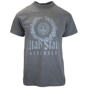 Utah state university ivy retro black unisex t-shirt